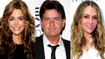 Intre doua nu te ploua! Charlie Sheen petrece cu fostele neveste, Denise Richards si Brooke Mueller