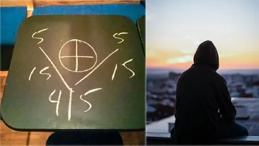 Un tânăr a desenat aceste simboluri pe o masă din bar și a plecat. Ce înseamnă?