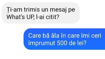 BANC | Un tip cere să fie împrumutat cu 500 de lei