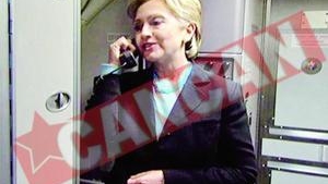 Stewardesa Hillary Clinton