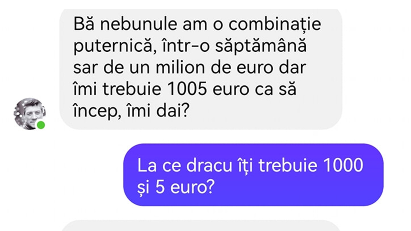 Bancul de weekend | "Îmi trebuie 1.005 euro ca să încep"