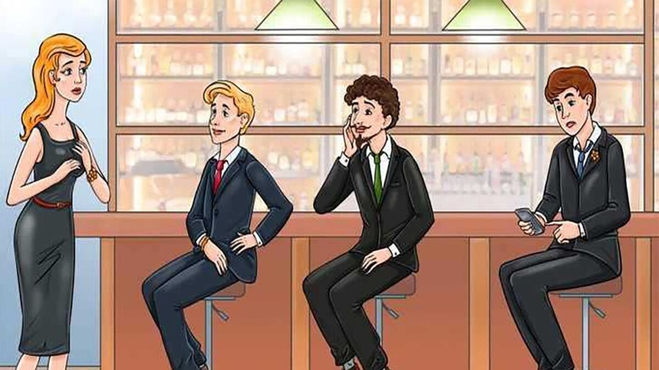 Test de inteligență | Care dintre acești 3 bărbați este logodnicul femeii din imagine?