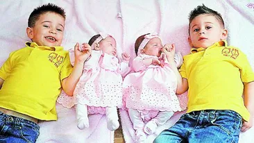 Gemenii Diego si Armani au primit cadou de ziua lor doua surioare