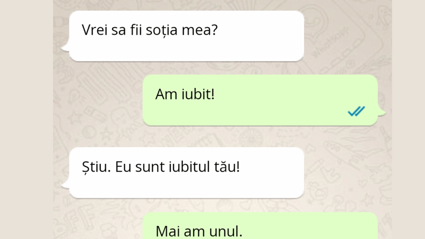 BANC | "Vrei să fii soția mea?" "Am iubit"