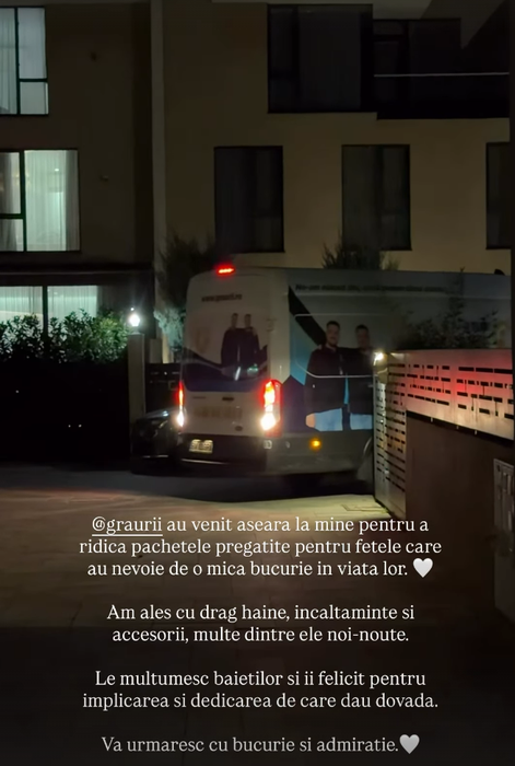 Adelina Pestrițu a donat 10 saci cu haine! Vedeta de la Pro TV a apelat la frații Graur, cunoscuți pentru acțiunile caritabile