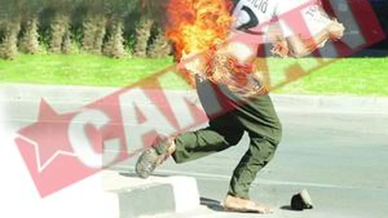 Romanul care si-a dat foc in Spania e din Targoviste