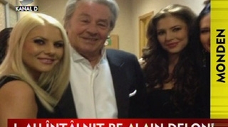 VIDEO Fetele de la Heaven s-au intalnit cu actorul Alain Delon! I-au dat un CD cu muzica lor si au facut schimb de numere de telefon