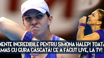 Momente incredibile pentru Simona Halep! Toata lumea a ramas cu gura cascata! Ce a facut live, la Tv