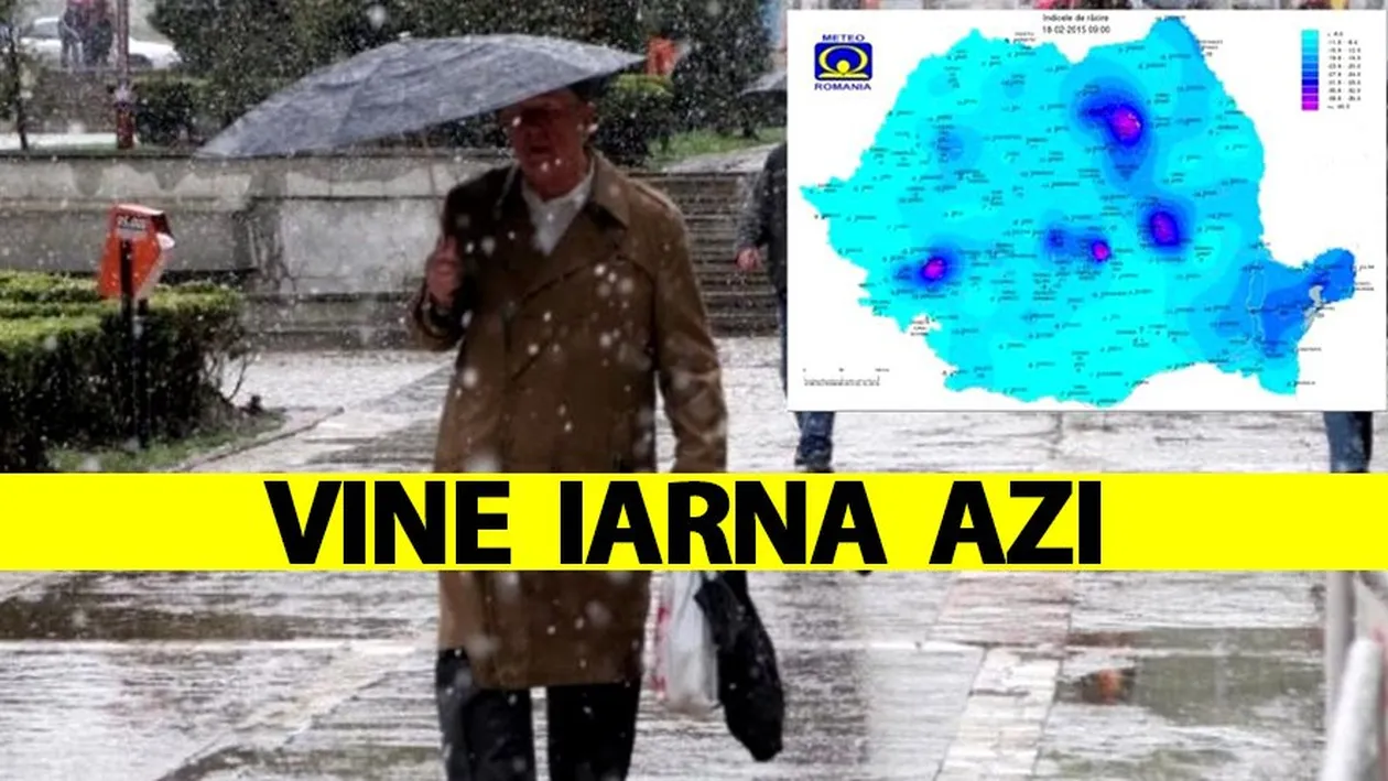 ANM a modificat prognoza. Vine iarna astăzi în România. Care sunt zonele vizate