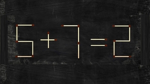 Test de inteligență | Mutați un singur băț de chibrit pentru a corecta egalitatea 5+7=2