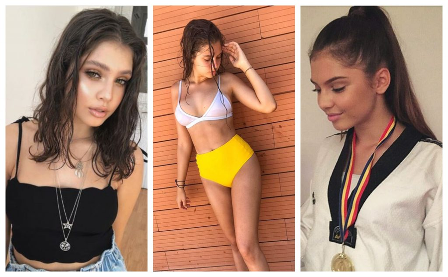 Elena Chiriac este cea mai tânără concurentă din acest sezon al show-ului difuzat la Pro TV. Frumoasa brunetă a practicat Taekwondo nouă ani © Facebook / Instagram