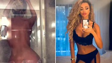 Bianca Drăgușanu, fotografiată ieșind din duș. Nu are haine pe ea