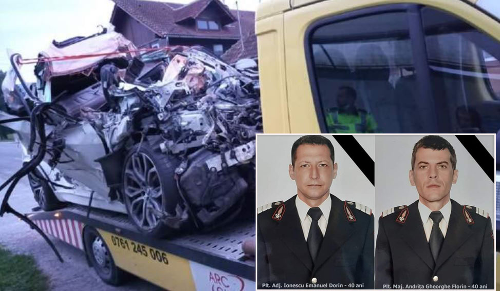Doi pompieri au murit într-un accident înfiorător petrecut în Caraș-Severin! Au fost striviți în mașina intrată sub un tir, nu au avut nicio șansă la viață