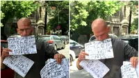 HALUCINANT! Un bărbat şi-a bătut un cui în cap şi a mers să protesteze în faţă la DNA