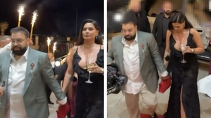 Florin Salam și Roxana Dobre, apariție spectaculoasă ca nași! Ce intrare impresionantă au avut