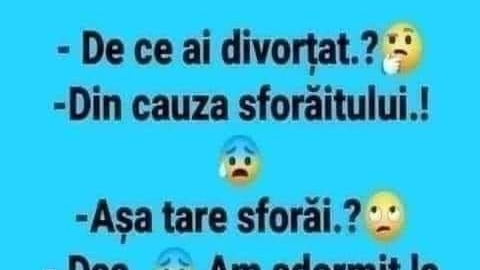 BANC | Un bărbat a divorțat din cauza sforăitului