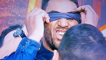 Imagini demențiale cu Benny Adegbuyi! E legat la ochi și sparge baloane cu chipul lui Badr Hari