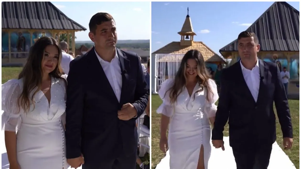 Cum a arătat rochia Ilincăi Munteanu de la cununia civilă cu George Simion? Detaliul care a atras atenţia tuturor