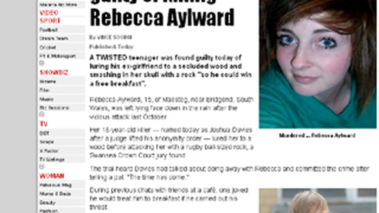 Un adolescent si-a omorat fosta prietena pentru a castiga un mic dejun gratuit