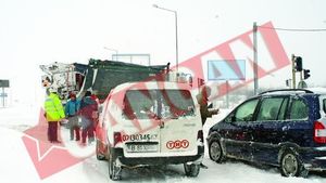 Tamponari in serie pe autostrada