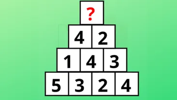 Test IQ doar pentru genii | Ce număr trebuie pus în vârful piramidei?