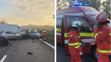 Grav accident rutier cu 23 de persoane implicate pe A3! S-a activat planul roșu