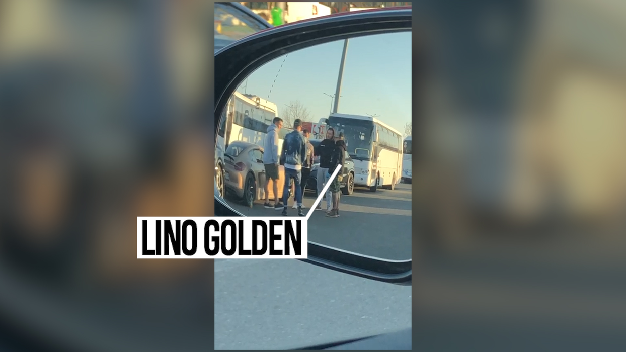 Lino Golden s-a întâlnit cu băieții în parcarea unui mall