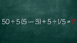 Test de inteligență exclusiv pentru genii | Calculați în minte 50:5(5-3)+5:1/5=?