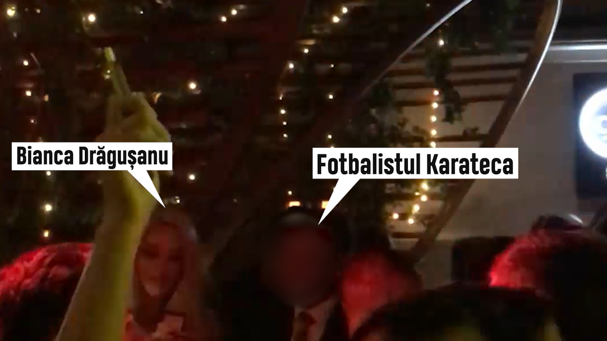 Bianca Drăgușanu a dansat și a băut șampanie alături de fotbalistul-karateka