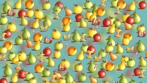 Test de logică | Identificați lămâia ascunsă printre fructele din imagine, în cel mult 5 secunde!