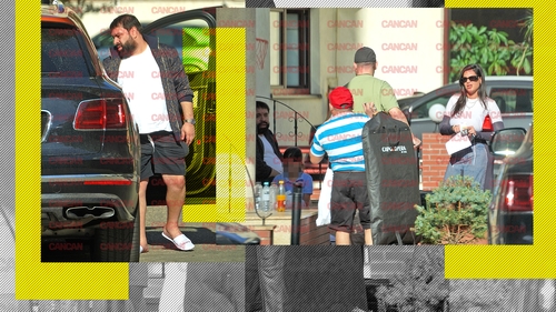 Imagini fabuloase cu ”Regele” Salam! Și-a întâmpinat soția și fetița, în stradă, în papuceii de la hotel!