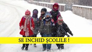S-au închis școlile din cauza ninsorilor! Lista completă cu unitățile de învățământ în care nu se fac cursuri