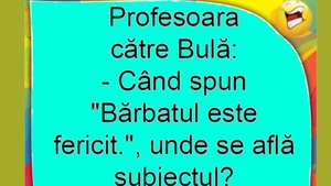 BANC |  Bulă, la ora de gramatică
