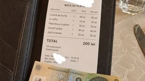 Ce sumă a lăsat bacșiș un român, la o notă de plată de 200 lei, într-un restaurant din Vama Veche