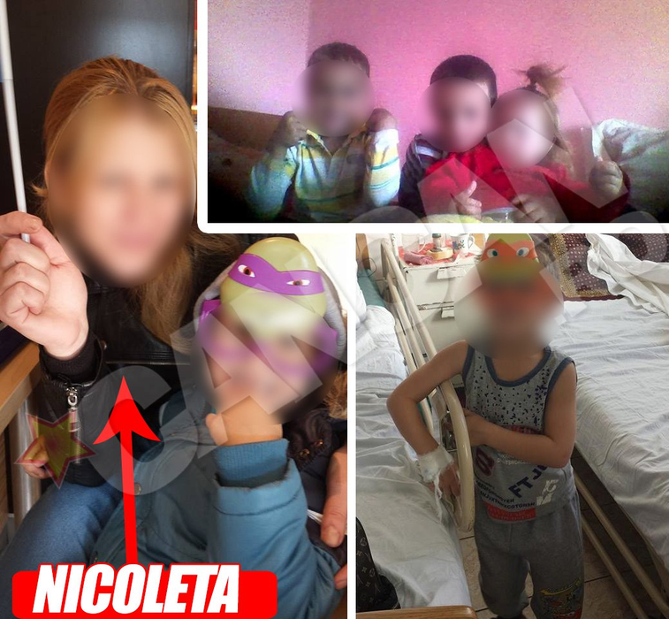Ca să fie cât mai credibilă și să smulgă bani de la milionarul elvețian pentru așa-zisul tratament al fiului ei, „Nicoleta” a postat pe Facebook (în perioada noiembrie 2014 – ianuarie 2015) o serie de imagini cu băiețelul său într-un salon de spital din România!