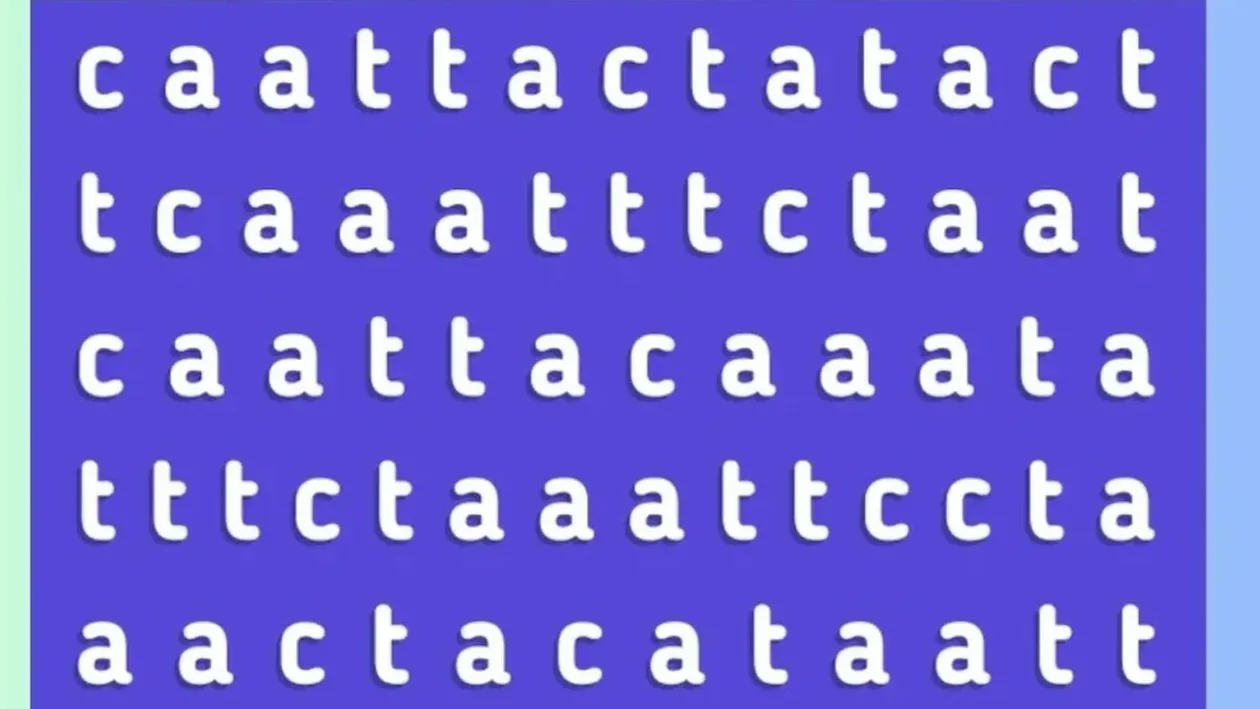 Test de inteligență | Numai cei cu IQ peste 200 găsesc cuvântul „Cat” în doar 20 de secunde!