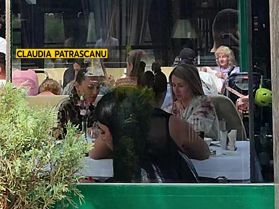 Claudia Pătrășcanu a luat masa la un restaurant din Herăstrău, alături de două prietene (Foto: CANCAN.RO)