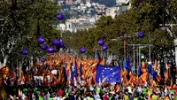 Miting uriaş la Barcelona! 300.000 de oameni, pe străzi