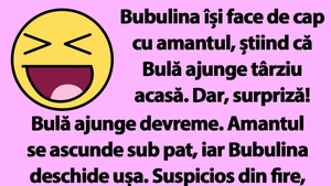 BANC | Bubulina își face de cap cu amantul, știind că Bulă ajunge târziu acasă