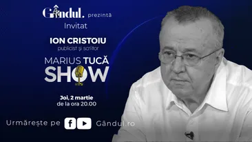 Marius Tucă Show începe joi, 2 martie, de la ora 20.00, live pe gândul.ro