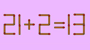 Test IQ exclusiv pentru genii | Corectați 21 + 2 = 13, mutând un singur chibrit