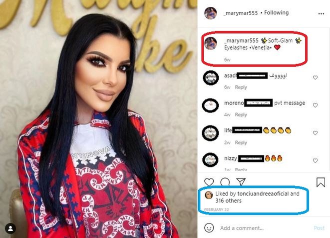 Logodnica lui Tzancă o machiază pe Andreea Tonciu  © Instagram Stories