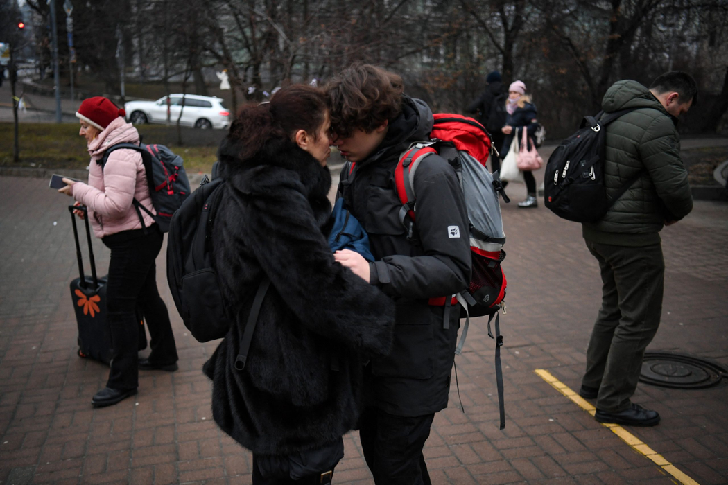 Momente de tesiune la Kiev, în dimineața zilei de 24 februarie 2022. (Sursa foto: profimedia.ro)