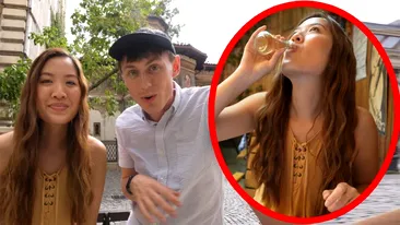 Cum au reacționat acești doi americani, după ce au băut țuică pentru prima dată, într-un restaurant din București