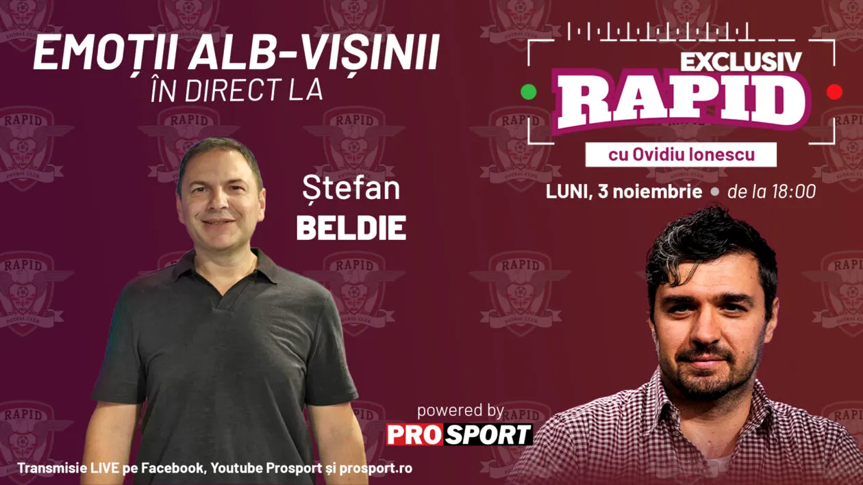 EXCLUSIV RAPID după Craiova - Rapid 2-2 începe la ora 18:00, în direct pe YouTube - ProSport