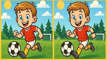 Test de perspicacitate | Identificați toate cele 3 diferențe dintre acești doi fotbaliști!