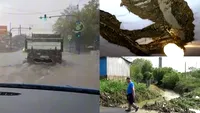 A fost potop în România! Mașini distruse, oamenii se tem că rămân pe străzi