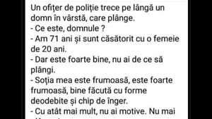 Bancul de weekend | "Am 71 de ani și sunt căsătorit cu o femeie de 20 de ani"
