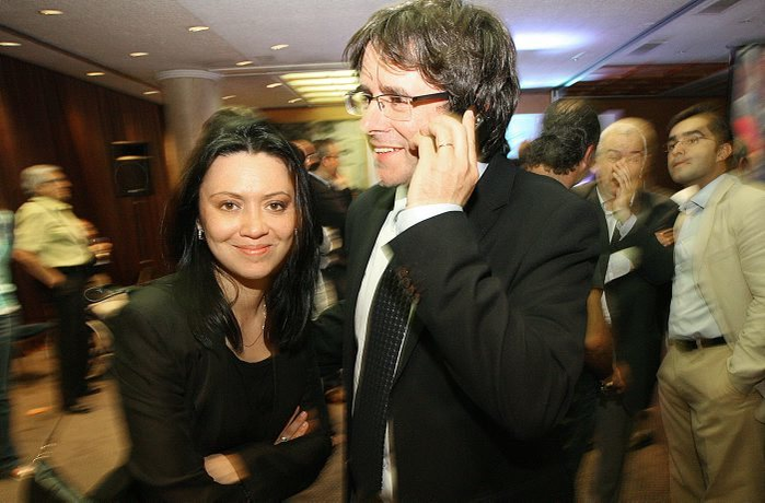 Carles Puigdemont şi soţia lui, Marcela