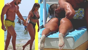 Dorian Popa şi "brazilianca" lui s-au ”zbenguit” pe plaja milionarilor din Mamaia!